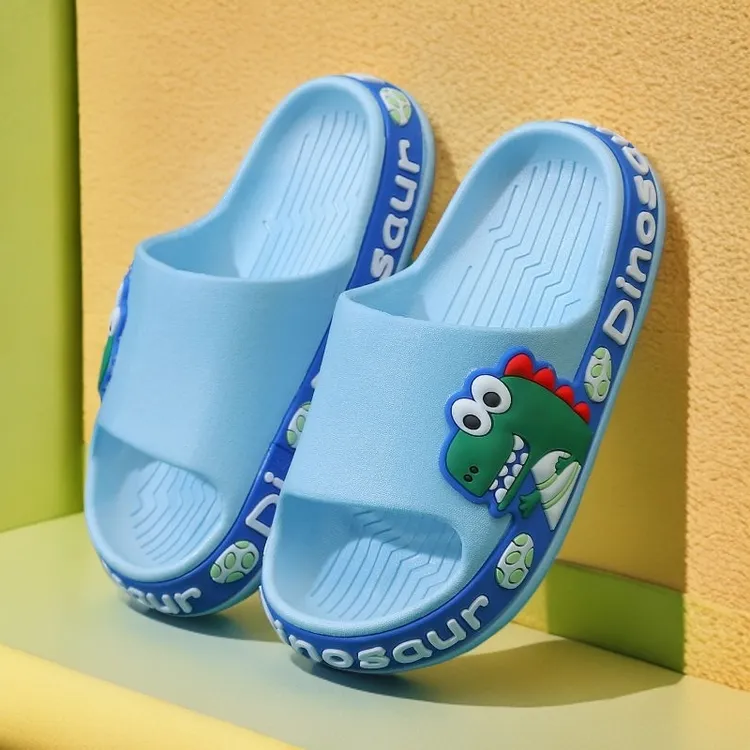 儿童拖鞋字母恐龙夏季凉拖鞋家用浴室防滑外穿超萌男女童一字拖鞋