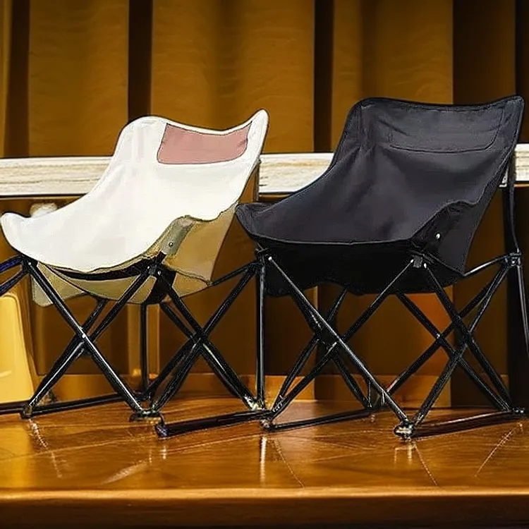 户外椅月亮折叠靠背便携露营钓鱼轻便可折叠好收纳承重强