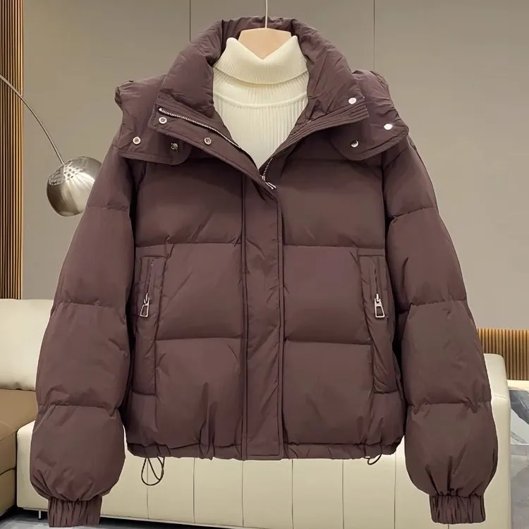 棉衣女秋冬短款2025韩版大码宽松棉服小个子连帽时尚保暖休闲冬季