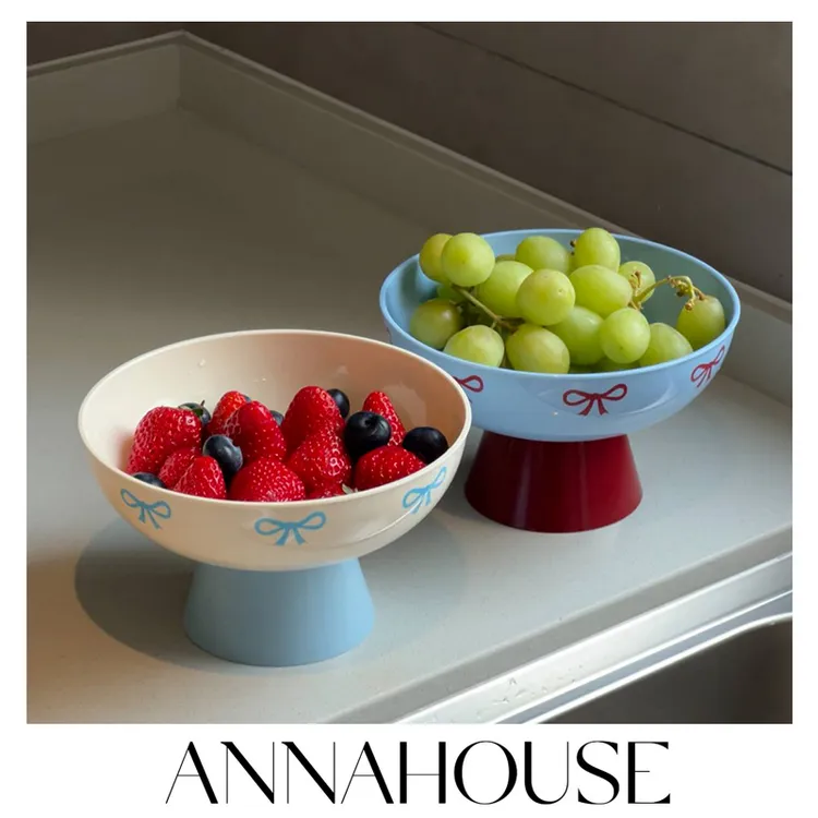 ANNAHOUSE果盘轻奢风高档摆放零食盘创意家用高颜值双层水果盘YJ