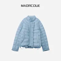 MADRCOUE 立领双层针织拼接保暖羽绒服9050