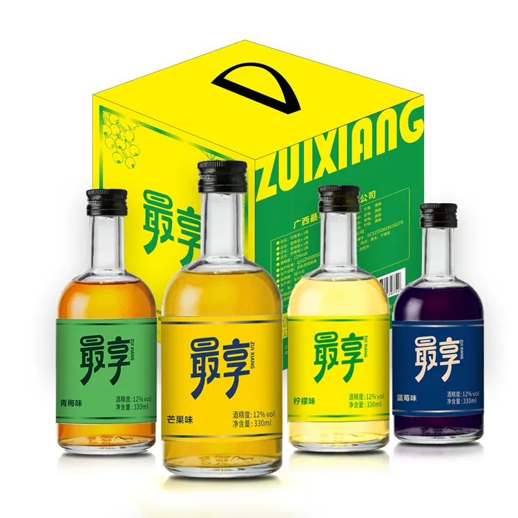 【果酒到手4瓶宠粉立减10】最享12°微醺4瓶装4种口味330mL/瓶