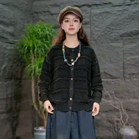 【彩扣开衫毛衣】百搭大码女装针织衫长袖毛线衣2025新款宽松毛衣