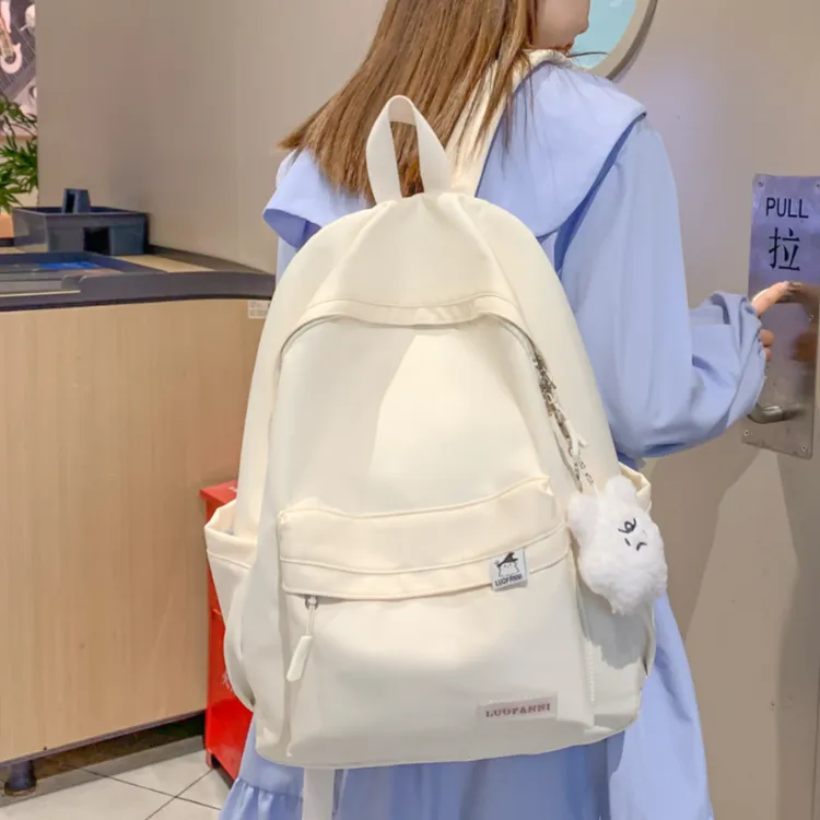 书包女生小学生新款背包时尚高中学生初中生大学生耐用简约双肩包
