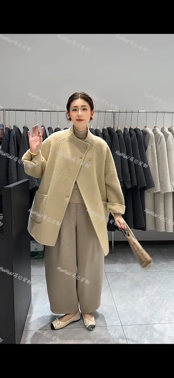 【芮芮专属】小泡芙女装双面羊毛韩版秋冬中长款冬季2