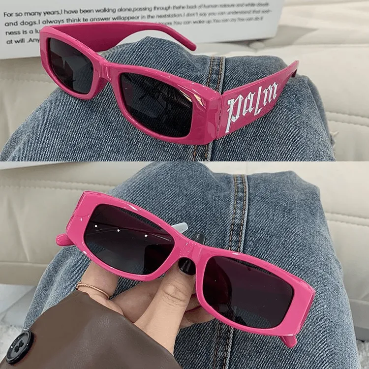 高颜值甜辣椭圆墨镜女2024新款欧美朋克风太阳镜街头防紫外线嘻哈