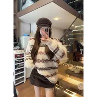 米娜家【费尔岛】泡菜订制费尔岛提花针织毛衣