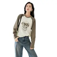 文森特·梵高联名对白撞色插肩袖T恤女季DYZB-EDT221