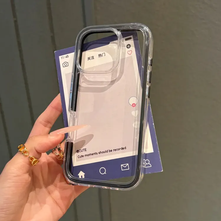 奥菲顿小众ins撞色二合一适用iPhone16手机壳苹果华为vivoppo小米