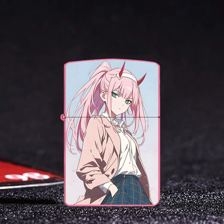 动漫款02创意煤油砂轮打火机网红个性时尚高颜值火机二次元ins