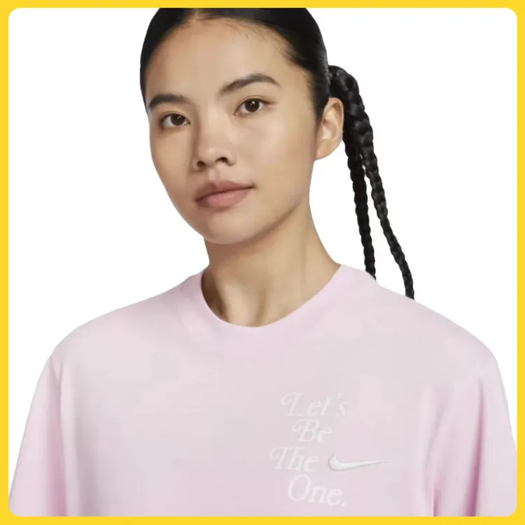 nike耐克女子NSW SS TEE BOXY GCEL粉潮流半袖HM4581-663