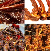 “低保套餐”牙签牛肉+梅子鸡尖+锁骨+鸭翅+翅根1个+鸭脖  