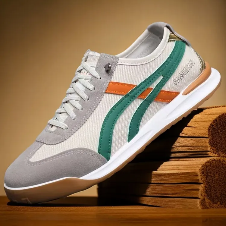 新款2025春夏季男鞋板鞋时尚舒适布面透气运动休闲阿甘鞋轻便男鞋