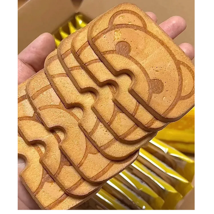 卡宾熊凹煎饼开袋即食酥脆散装鸡蛋小熊造型饼干解馋充饥零食-Z