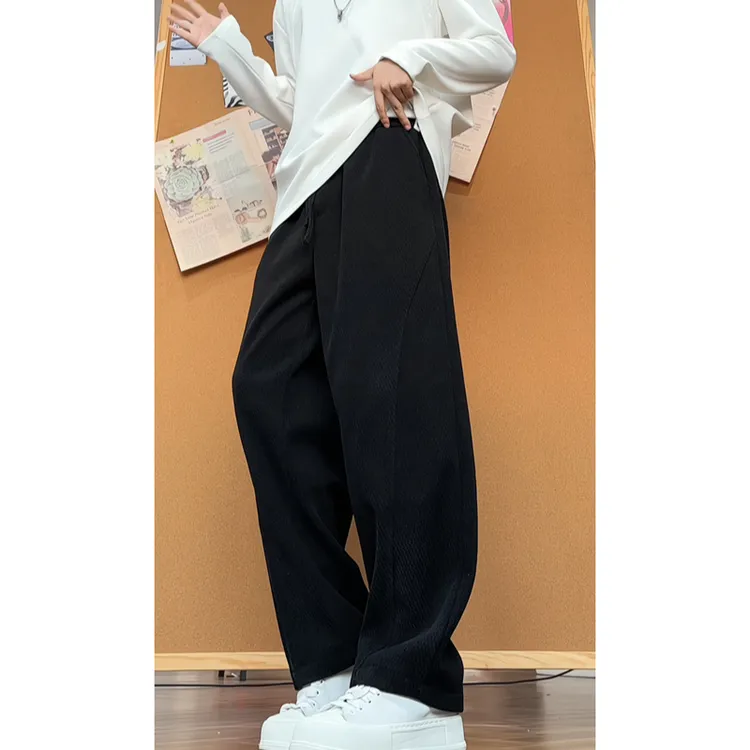 隐匿者休闲裤子男秋冬新款阔腿长裤宽松百搭休闲大码显瘦直筒长裤