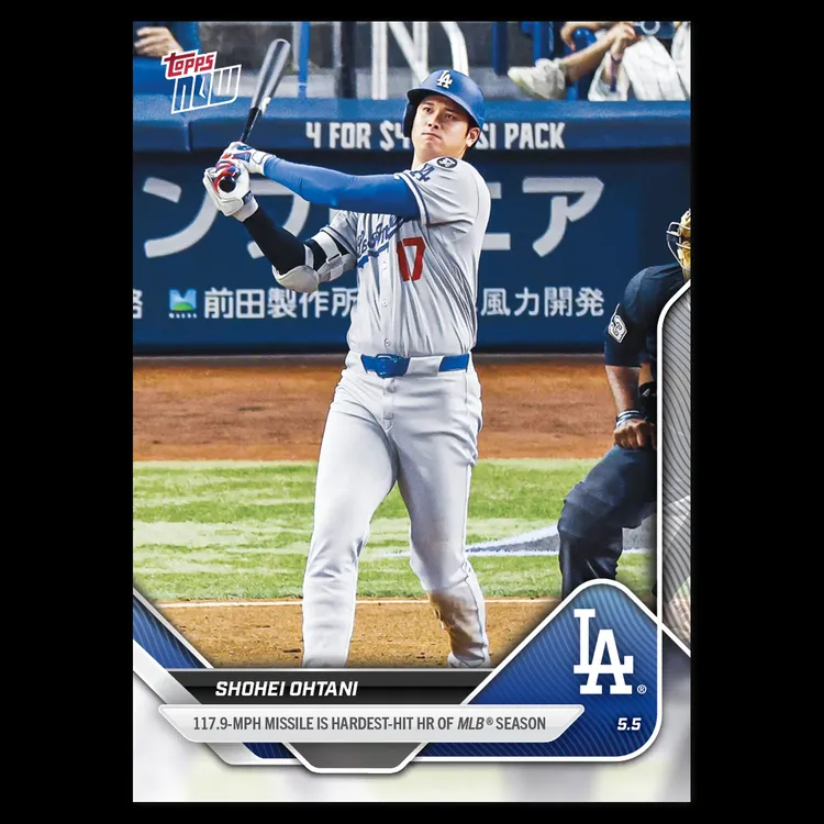 大谷翔平 2025 Topps Now #145 初速最快本垒打 纪念卡