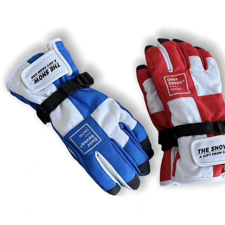 可触屏冬季保暖神器 冬季男女滑雪电瓶车摩托车防风防水分指手套