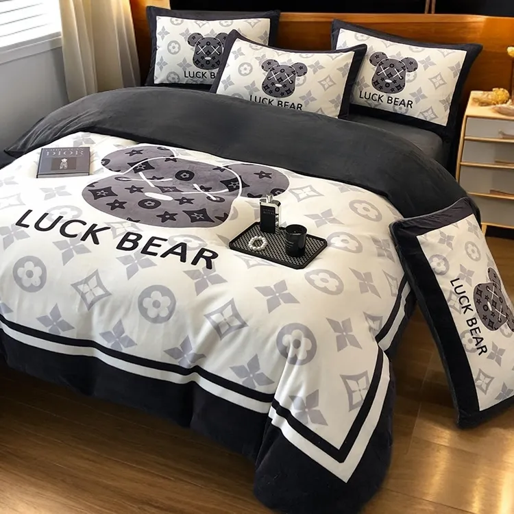 冬季轻奢加厚牛奶绒四件套双面加绒保暖珊瑚绒毛绒高级感床上用品