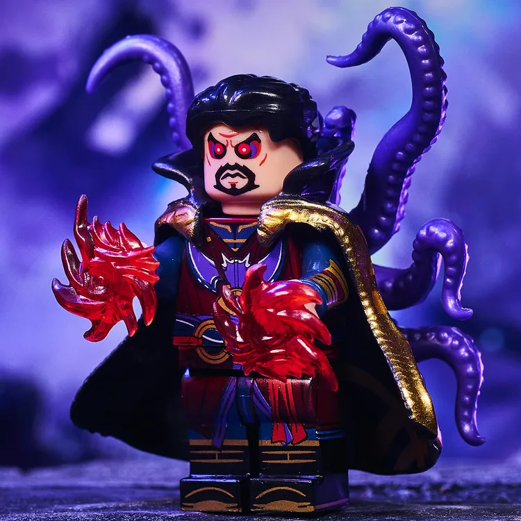 克苏鲁触手黑暗奇异博士漫威超级英雄复仇者联盟积木人仔拼装玩具