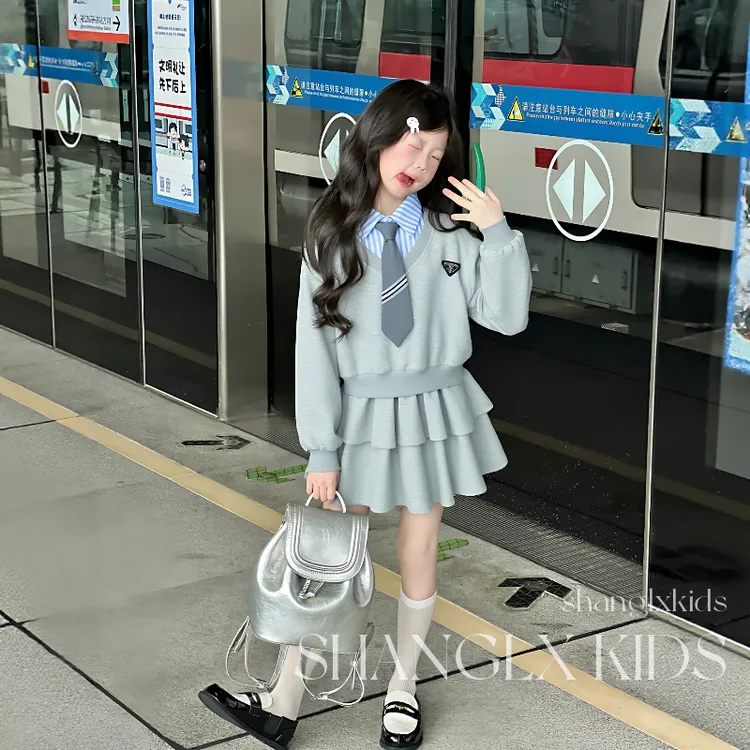 学院风女童套装儿童女装时尚洋气时髦秋季2025新款早秋开学穿搭潮
