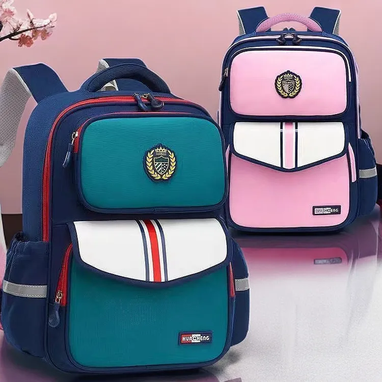 英伦风减负双肩护脊减负书包男孩女生女孩潮流小学生轻便