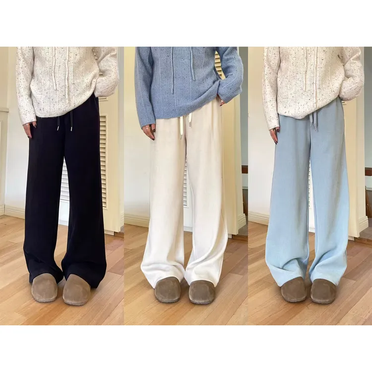 裂渡宣宣【温暖力选手】微胖大码女秋时尚百搭抽绳休闲裤ZY509F30