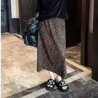 《豹纹裙》原创设计休闲风豹纹时尚半身裙显瘦气质百搭