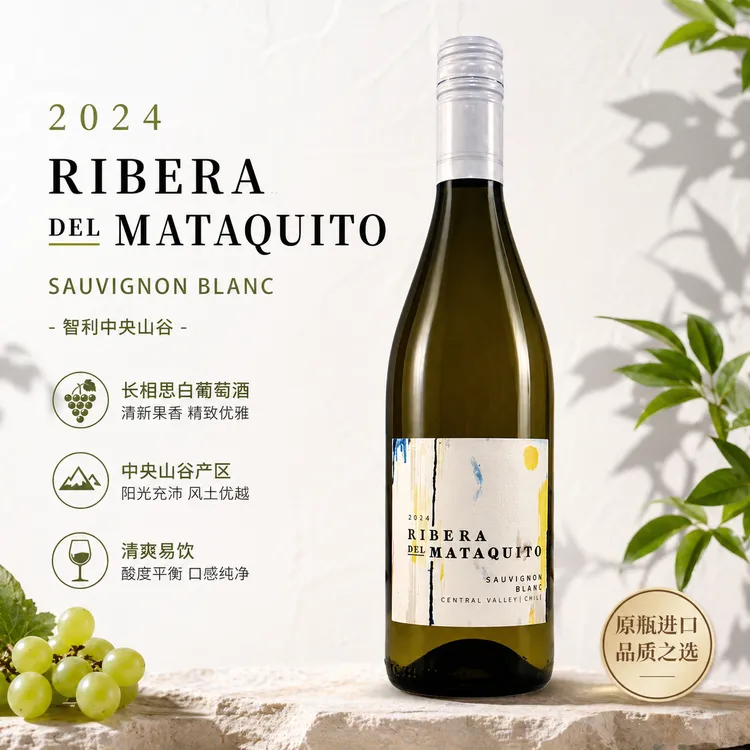 听海智利原瓶进口-嫲塔之源长相思干白葡萄酒13度750ML微醺 A