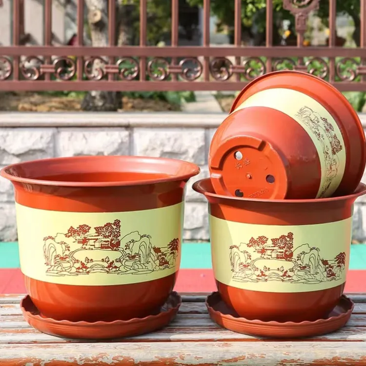 加厚塑料花盆特大号大口径大花盆大号仿陶瓷树脂花盆大小口径选择