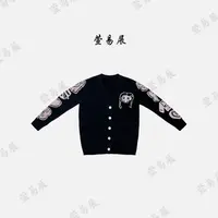 萱易展-100羊毛软糯趣味卡通图案浮雕扣百搭针织羊毛衫-KS092405