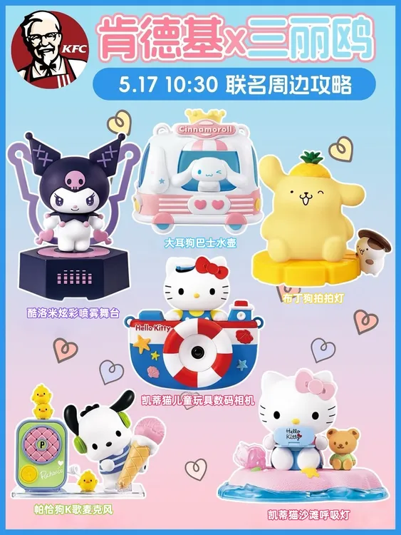 肯德基KFC联名HelloKitty帕恰狗库洛米布丁狗大耳狗儿童相机