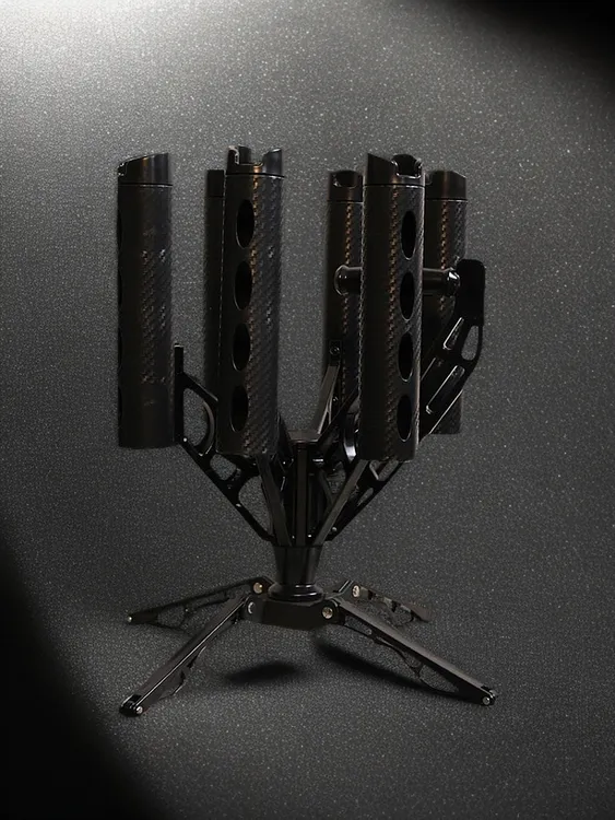 路亚加特林旋转支架路亚竿钓鱼竿收纳架落地式多功能展示架