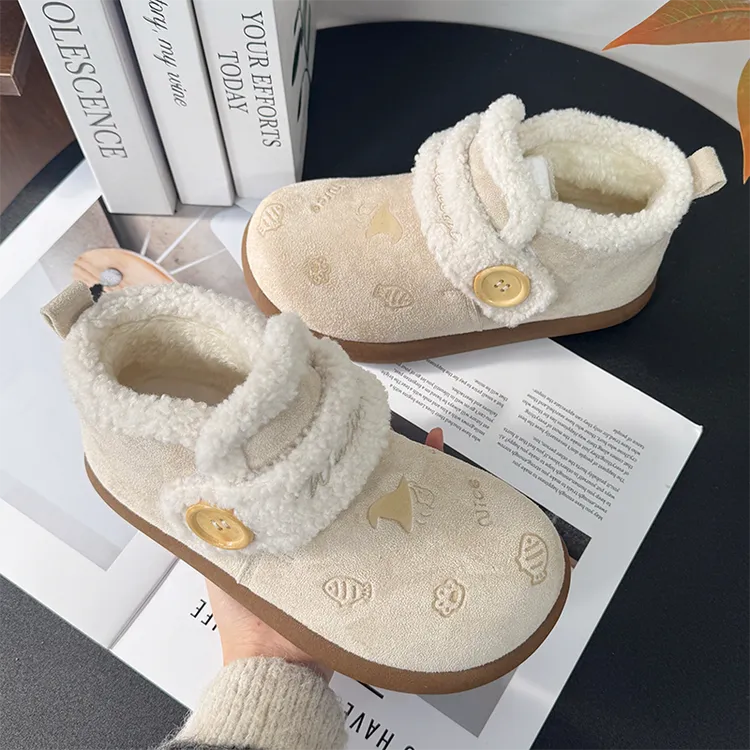 巫六七女鞋【小猫戏鱼】底厚3cm2025秋冬加绒印花休闲百搭高帮棉鞋