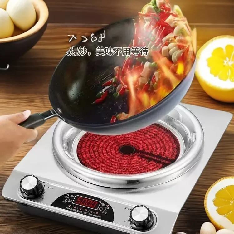 电磁炉家用爆炒炒菜5000W1个防水多功能台式煮粥电磁炉炒锅