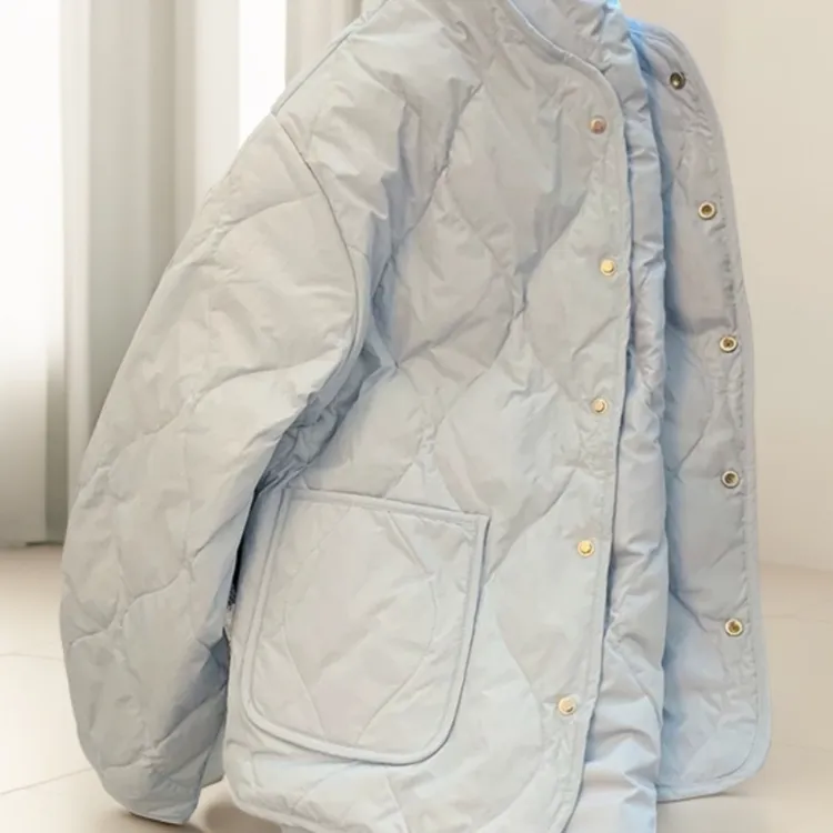 奶fufu小香风轻薄棉服女短款冬季设计感小众情侣装夹棉外套