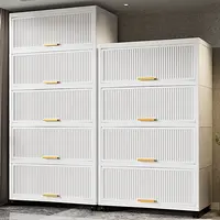 SY【42cm宽】多层家用客厅零食置物柜书房移动收纳柜翻盖储物柜