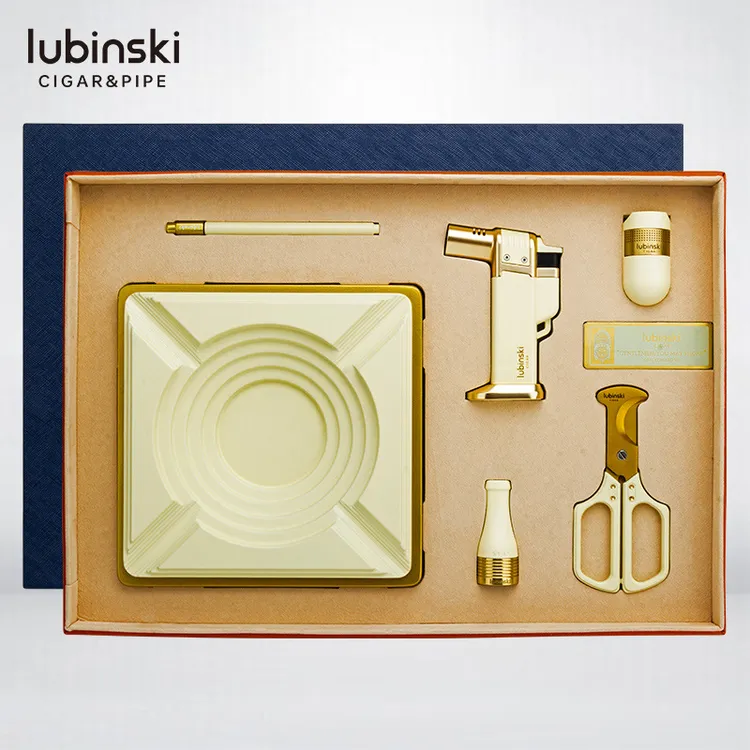 LUBINSKI原装正品雪茄工具套装多功能六件套雪茄配件礼盒装送老公