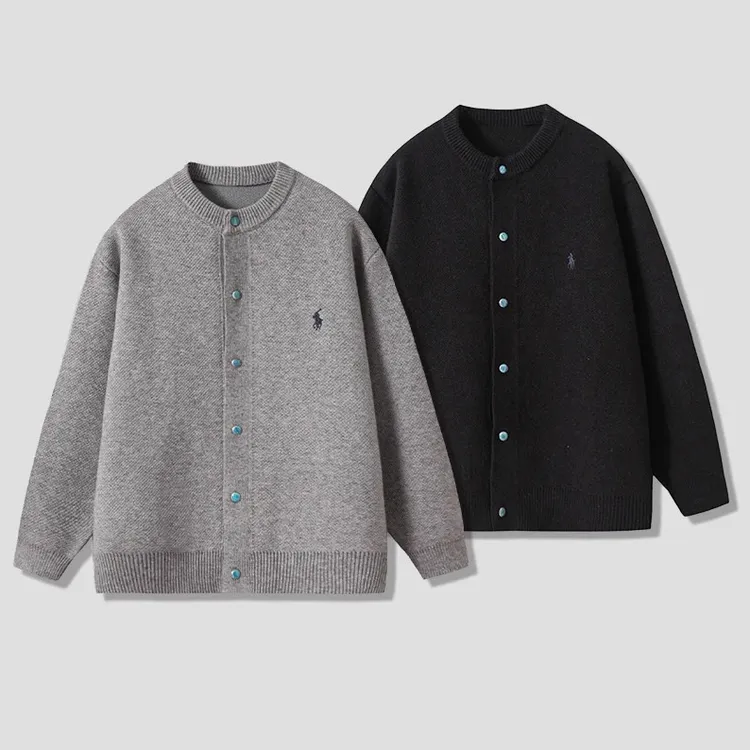 秋季新款针织开衫外套情侣装时尚宽松休闲百搭毛衣圆领潮流长袖男