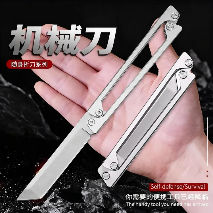 全钢折叠户外小刀便携手把肉刀水果刀锋利小直刀高硬度多功能防身