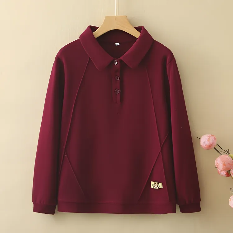 中年女士休闲卫衣 大码春秋新款小衫宽松遮肉弹力中老年妈妈装