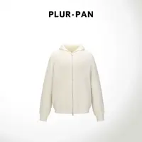 PLUR·PAN百搭拉链纯色轻奢连帽外套