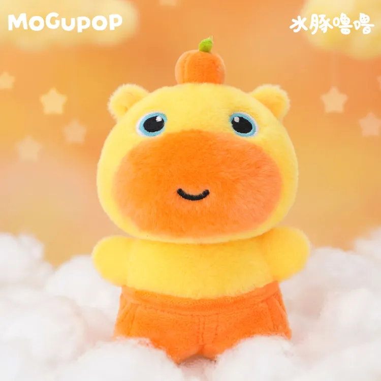 MOGUPOP正版水豚噜噜毛绒玩偶挂件经典款（黄色）