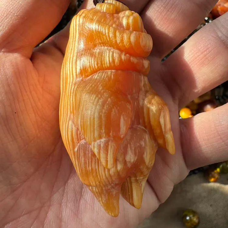 琥珀木雕刻搂钱耙子 随机发货