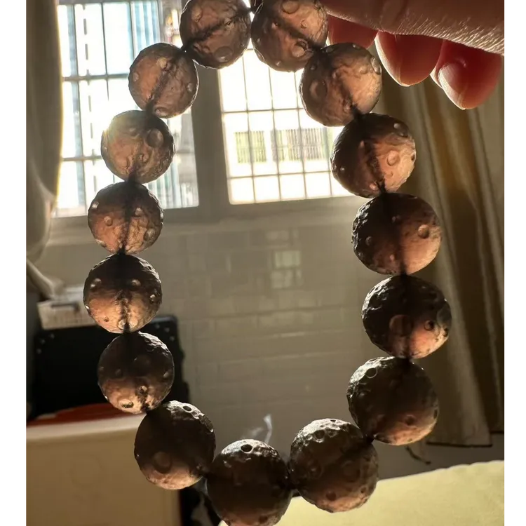 黑曜石月球手链冰曜石星球天然手串设计DIY捷克切面男女款礼物