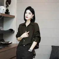 POPULARYW【月榭风檐】Z·R上品屋 高级感休闲风翻领长袖纯色衬衫