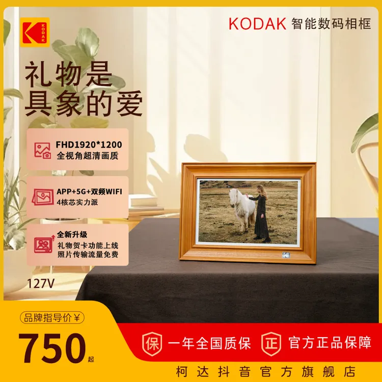 【kodak/柯达】数码电子相框10.1寸FHD高清屏婚礼电子相框智能相框