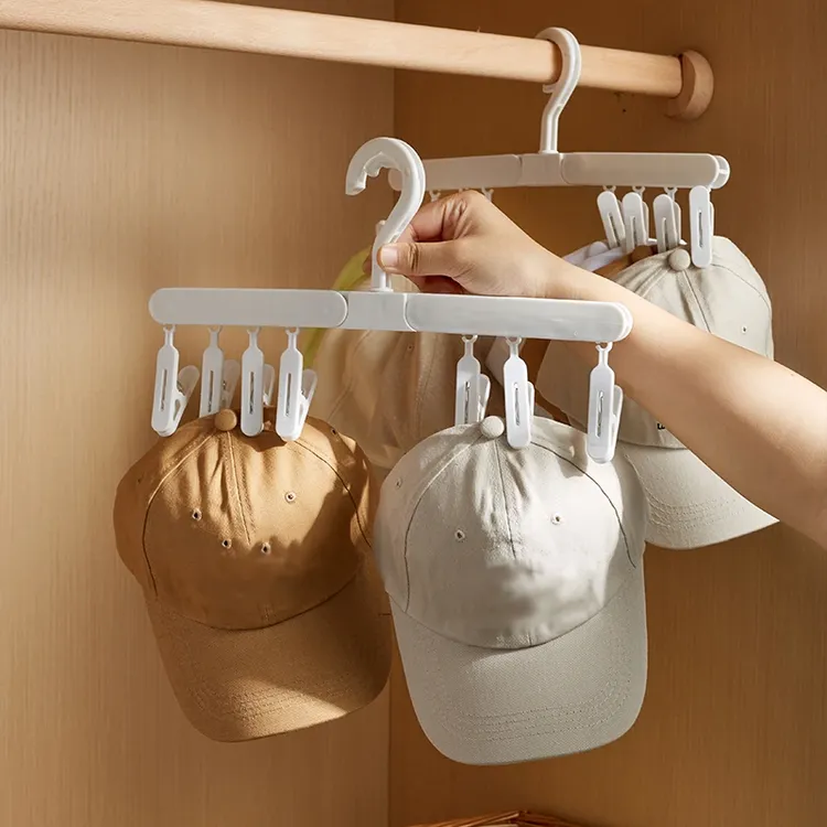 荞芬旅行便携夹晾晒衣架内衣袜帽子晾衣多夹子晒衣架折叠式晾衣架