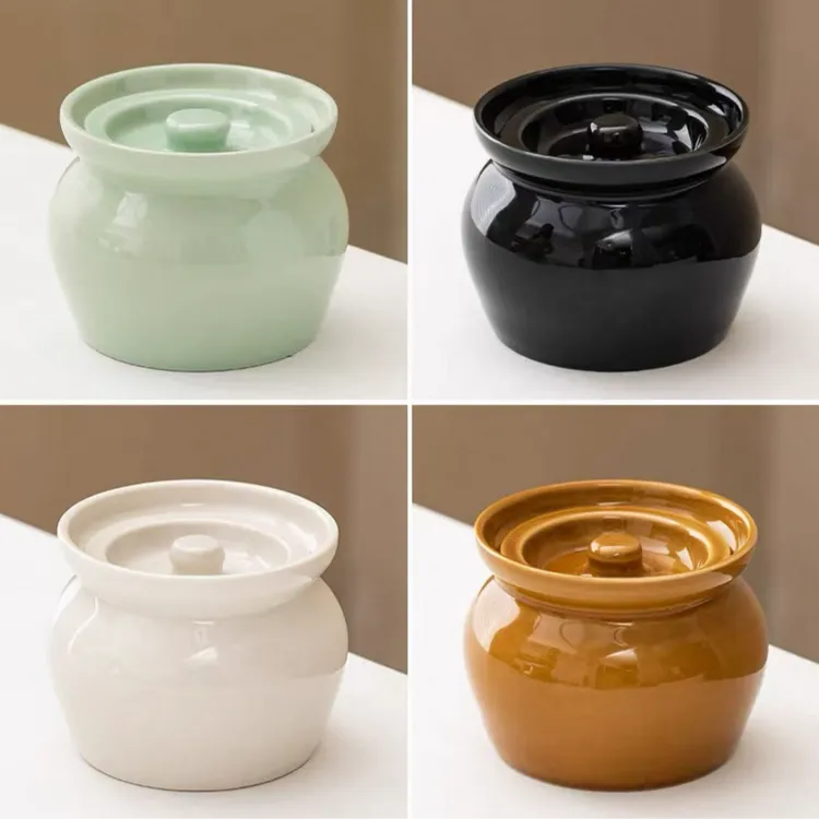 瓦罐煨汤沙县小吃商用老式炖罐家用炖盅陶瓷带盖隔水一人蒸盅煲汤