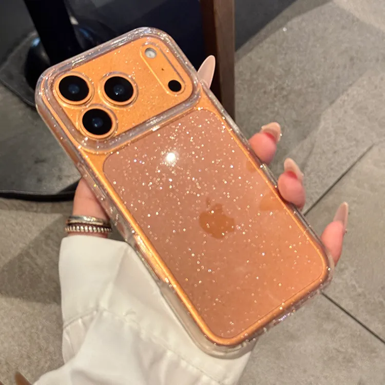 网红闪粉透明适用iPhone17Promax手机壳苹果17Air/16全包防摔软壳