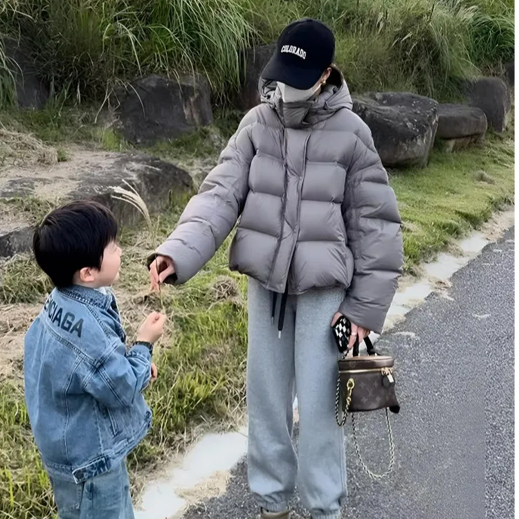 LUOXUE保真90绒 轻奢柔软连帽羽绒服 时尚休闲简约百搭款宽松